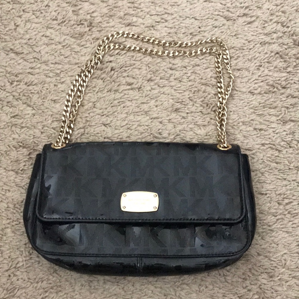 Black patent Michael Kors Shoulder Bag